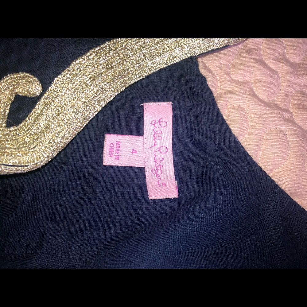 Navy and gold Lilly Pulitzer